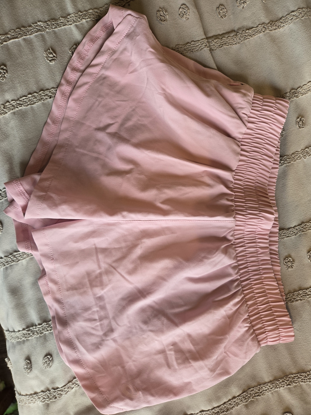 Asics Light Pink Women's Athletic Shorts with Elastic Waist